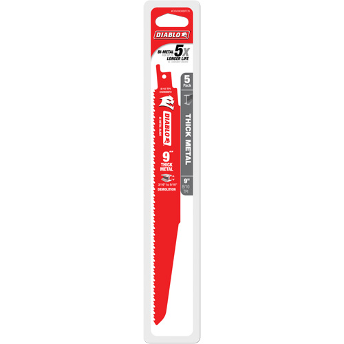Reciprocating Blade for Thick Metal/Demolition, Bi-Metal, 8-10 TPI, 9" L OSI Industrial Sales
