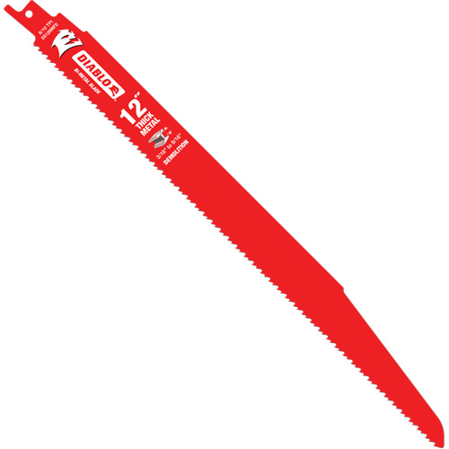 Reciprocating Blade for Thick Metal/Demolition, Bi-Metal, 8-10 TPI, 12" L OSI Industrial Sales