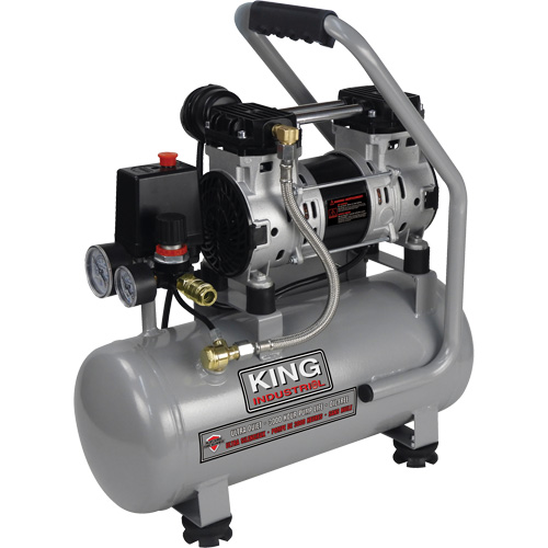 Ultra-Quiet Oil-Free Air Compressor, Gas, 3 gal., 135 PSI OSI Industrial Sales