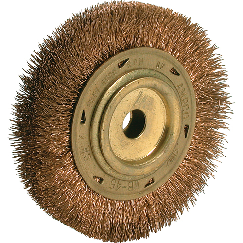 Brosse &agrave; fils cr&ecirc;p&eacute;s pour outils &eacute;lectriques, 6" dia., Arbre 5/8" OSI Industrial Sales