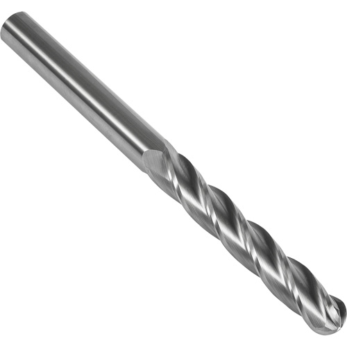 S147 30° Extra Long Ball Nose End Mill, 1/2" Dia., 6" L, 4 Flutes, 1/2" Shank, Carbide OSI Industrial Sales