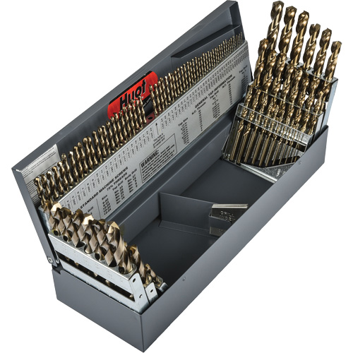 Heavy-Duty Jobber Length Combination Drill Bit Set, 114 Pieces, High Speed Cobalt OSI Industrial Sales