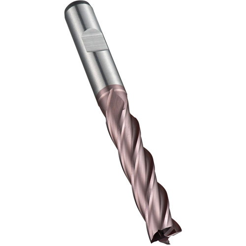 Fraise &agrave; embout droit, 5 mm dia., 68 mm lo, 4 cannelures, 6 mm tige, Acier rapide au cobalt OSI Industrial Sales