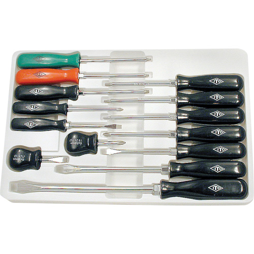 ISD-14 ITC&reg; Professional ABS Handle Screwdriver Set, 14 Pcs., Magnetic OSI Industrial Sales