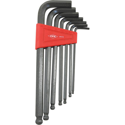 Ball Nose Hex Key Set, 7 Pcs., Imperial OSI Industrial Sales