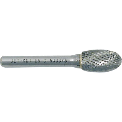 Oval Burr, 3/8" Dia., 1/4" Shank, 3/8" Depth of Cut OSI Industrial Sales