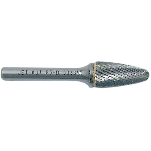 F1-D JET-KUT&reg; Tree Shape Burr with Radius End, 1/4" Dia., 5/8" Depth of Cut OSI Industrial Sales
