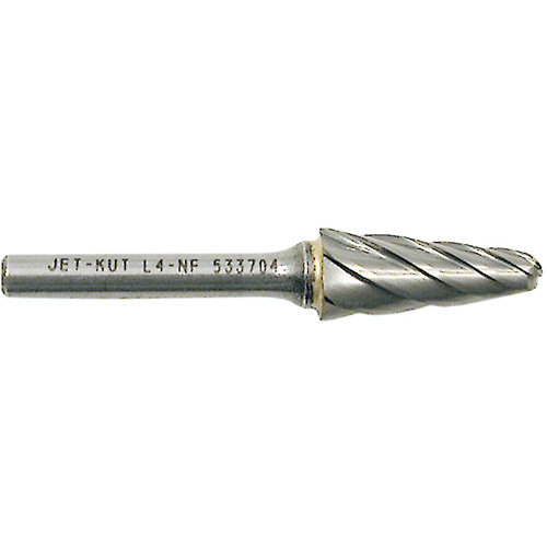 L4-NF 1/4" Taper Shape Bur for Aluminum/Non-ferrous Materials, 1/2" Dia. OSI Industrial Sales