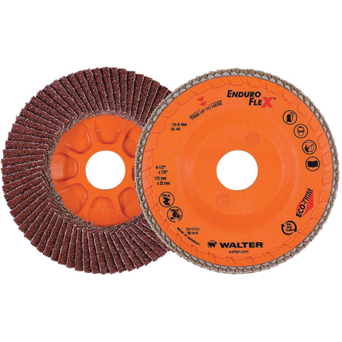 Enduro-Flex Flap Disc, 4-1/2" x 7/8", Type 27, 40 Grit, Zirconia Alumina OSI Industrial Sales