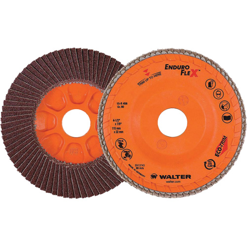 Enduro-Flex Flap Disc, 4-1/2" x 7/8", Type 27, 80 Grit, Zirconia Alumina OSI Industrial Sales