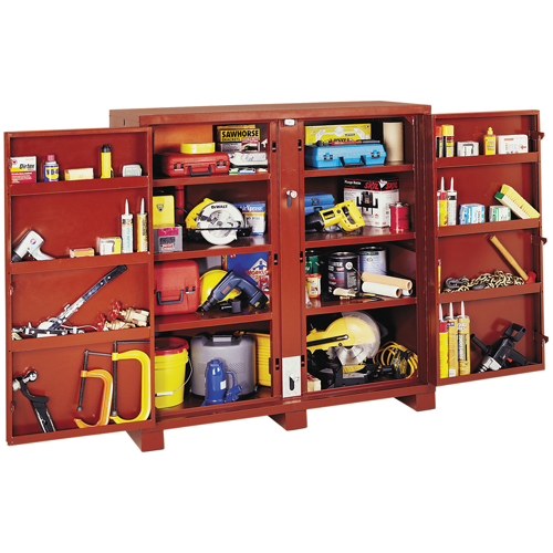 Jobsite Shelf Cabinet, Steel, 47.5 Cubic Feet, Red OSI Industrial Sales