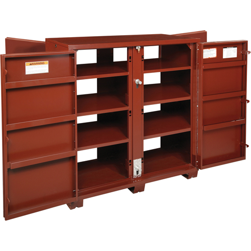 Jobsite Shelf Cabinet, Steel, 63.7 Cubic Feet, Red OSI Industrial Sales