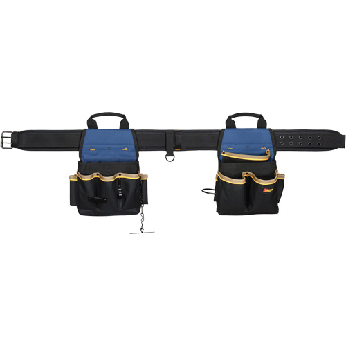 Combin&eacute;s de ceinture &agrave; outils &agrave; 20 pochettes, Polyester, Noir OSI Industrial Sales