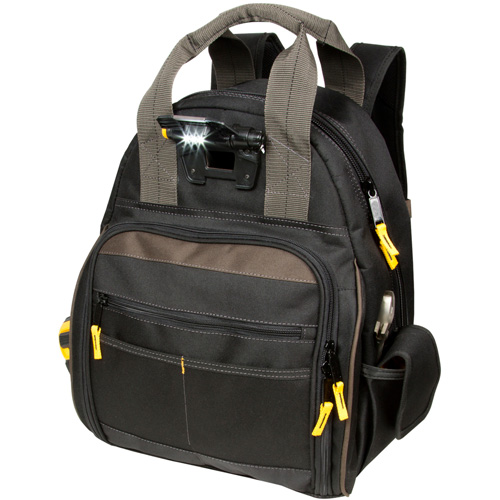 Sacs &agrave; dos pour outils Techgear &agrave; 53 pochettes, 16" lo x 13-1/4" la, Noir, Polyester OSI Industrial Sales