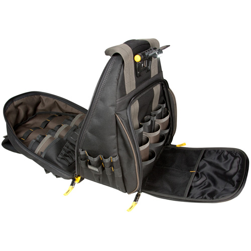 Sacs &agrave; dos pour outils Techgear &agrave; 53 pochettes, 16" lo x 13-1/4" la, Noir, Polyester OSI Industrial Sales