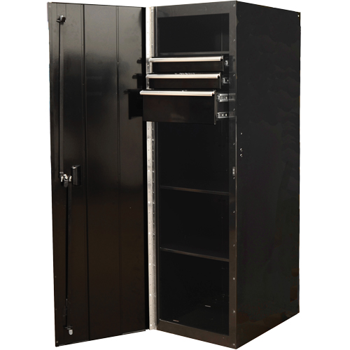 Armoire lat&eacute;rale s&eacute;rie RX, 3 tiroirs, 19" la x 25" p x 61" h, Noir OSI Industrial Sales