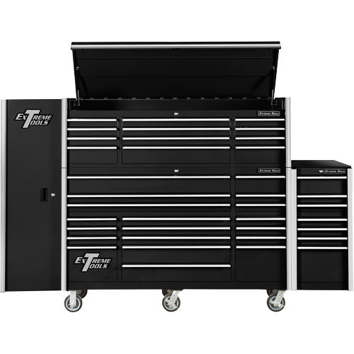 Armoire lat&eacute;rale s&eacute;rie RX, 3 tiroirs, 19" la x 25" p x 61" h, Noir OSI Industrial Sales