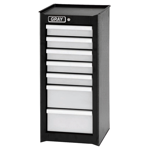 Side Rider Cabinet, 7 Drawers, 14-3/4" W x 18" D x 33.34" H, Black OSI Industrial Sales