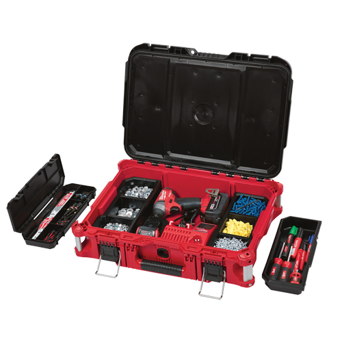 Packout Tool Box, 22" x 16" x 7", Black/Red OSI Industrial Sales