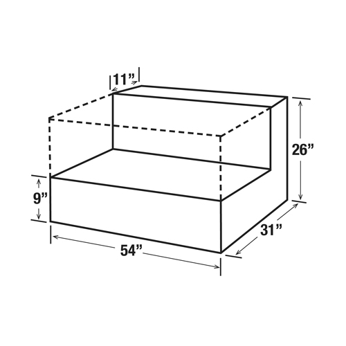 R&eacute;servoir de transfert pour carburant en acier, Acier, Capacit&eacute; 100 gal., Noir OSI Industrial Sales