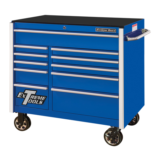 RX Series Rolling Tool Cabinet, 11 Drawers, 41-1/2" W x 25-1/2" D x 40-1/2" H, Blue OSI Industrial Sales
