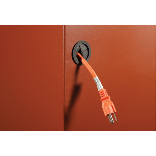 Coffre de chantier et surface de travail sur le terrain, 33" la x 63" p x 80" h, Acier, Rouge OSI Industrial Sales