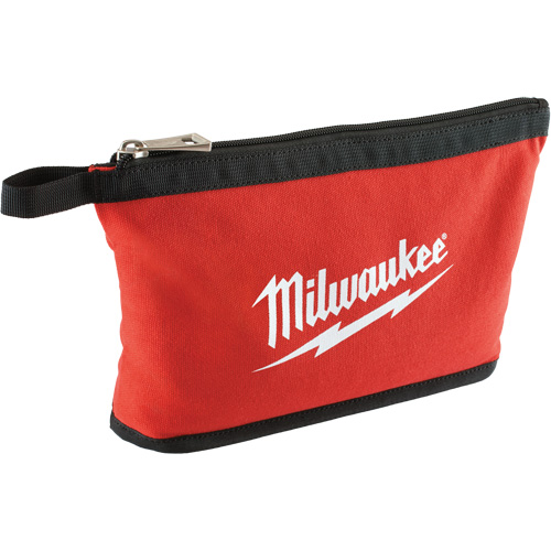 Zipper Pouch, Canvas, 1 Pockets, Black/Red OSI Industrial Sales