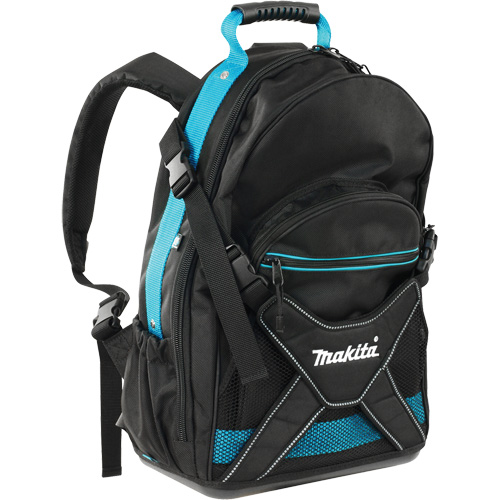 Jobsite Backpack, 9-1/2" L x 15" W, Black/Blue, Polyester OSI Industrial Sales