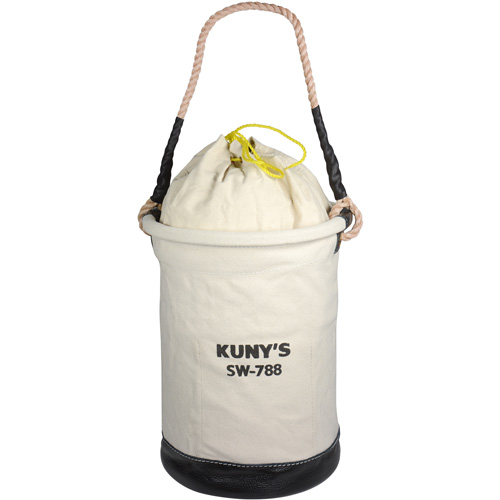 Parachute Top Tool Bucket, 11-1/2" L x 11-1/2" W x 16" H, Canvas, Beige OSI Industrial Sales