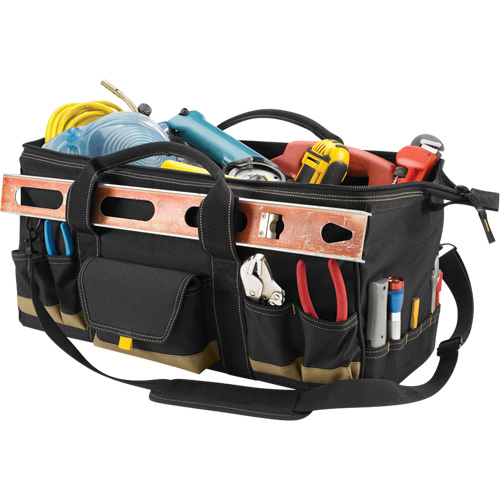 MEGAMOUTH Tool Bag, Polyester, 32 Pockets, Black OSI Industrial Sales