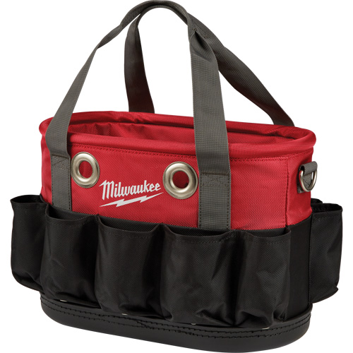 Utility Oval Bag, Ballistic Nylon, 24 Pockets, Black/Red OSI Industrial Sales