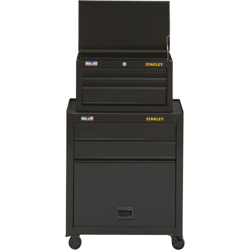 100 Series Tool Chest & Cabinet, 5 Drawers, 26-1/2" W x 14" D x 43-1/2" H, Black OSI Industrial Sales