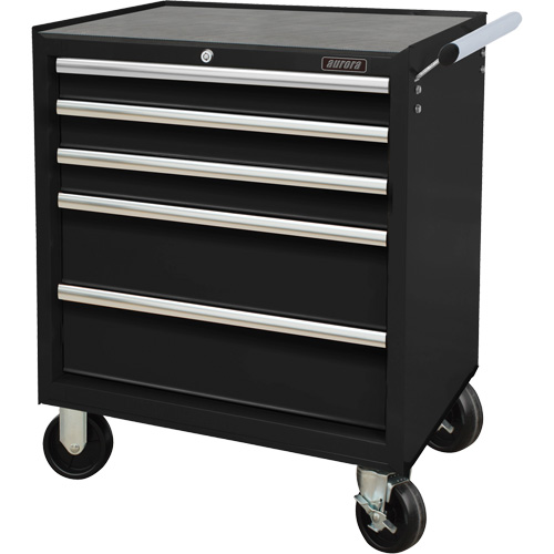 Chariot &agrave; outils industriel, 5 tiroirs, 27" la x 18-3/4" p x 31-1/2" h, Noir OSI Industrial Sales