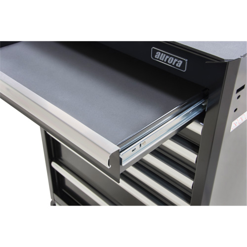 Industrial Tool Cart, 7 Drawers, 27" W x 18-3/4" D x 39" H, Black OSI Industrial Sales