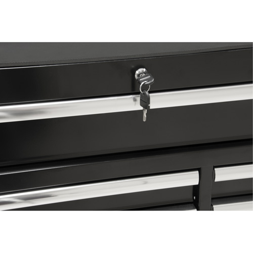 Industrial Tool Cart, 11 Drawers, 41" W x 18-3/4" D x 39-1/3" H, Black OSI Industrial Sales