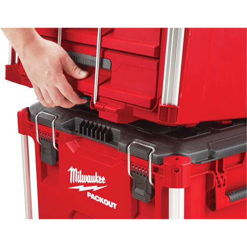 Boîte &agrave; outils avec 3 tiroirs Packout, 16-1/3" x 14-1/3" x 22-1/5", Noir/Rouge OSI Industrial Sales