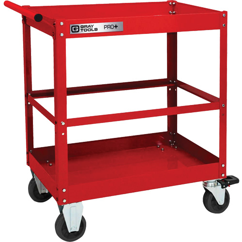 PRO+ Series Heavy-Duty Utility Cart, 2 Tiers, 30-1/5" x 38-1/3" x 19-1/2" OSI Industrial Sales