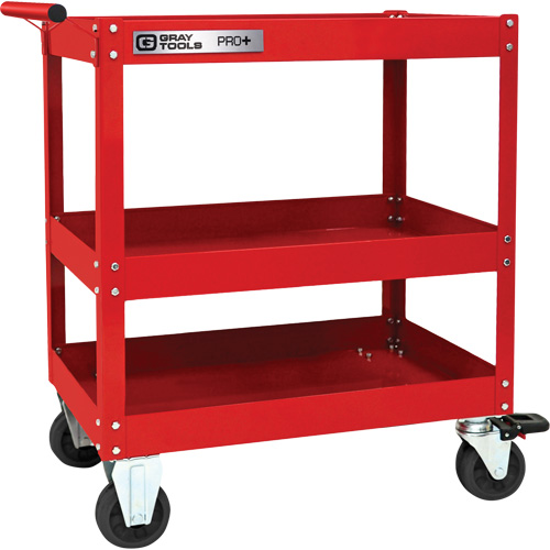PRO+ Series Heavy-Duty Utility Cart, 3 Tiers, 30-1/5" x 38-1/3" x 19-1/2" OSI Industrial Sales