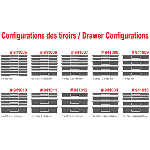 Mobile Tool Chest With Drawers, 6 Drawers, 22-4/5" W x 15" D x 18" H, Black OSI Industrial Sales