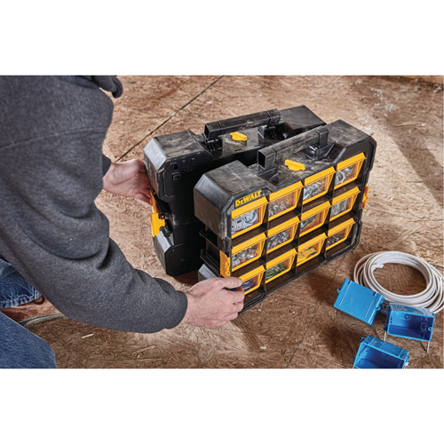 Organisateur Flip-Bin, 3-7/8" la x 17-3/4" p x 13-7/8" h, Noir/Jaune OSI Industrial Sales