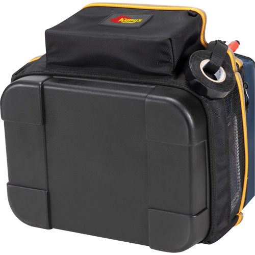 Molded Base Electrical/HVAC Tool Carrier, Ballistic Polyester, 20 Pockets, Black/Blue OSI Industrial Sales