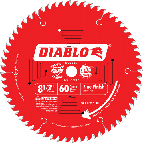 Contractor Saw Blades - Fine Finishing Saw Blades, 8-1/2", 60 Teeth, Wood Use OSI Industrial Sales