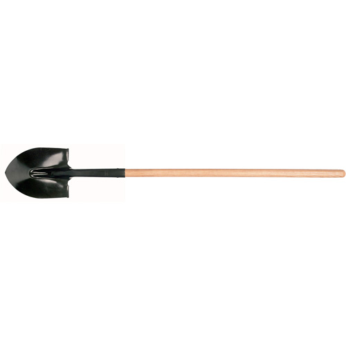 Round Point Shovel, Tempered Steel Blade, Hardwood, Straight Handle OSI Industrial Sales