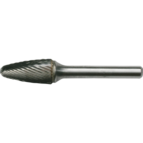 Solid Carbide Burrs - Tree Shape with Ball Nose, SF-13, 1/2" Dia., 3/4" Depth of Cut OSI Industrial Sales