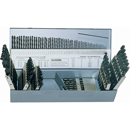 Jeux de forets, 115 morceaux, Acier rapide OSI Industrial Sales