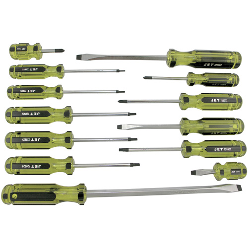 JHMSS-13 Jumbo Handle Mechanic's Screwdriver Set, 13 Pcs., Magnetic OSI Industrial Sales