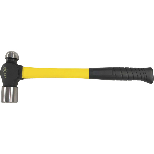 BP-16F Marteau &agrave; panne ronde &agrave; manche en fibre de verre, Poids de la t&ecirc;te 16 oz, Face Ordinaire, Prise Coussin&eacute;e OSI Industrial Sales