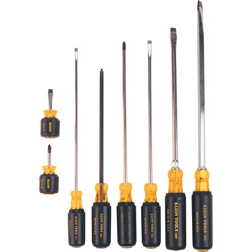 Long & Short Cushion-Grip Screwdriver Set, 8 Pcs. OSI Industrial Sales
