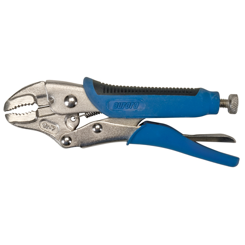 Locking Pliers with Wire Cutter, 5" Length, Curved Jaw OSI Industrial Sales