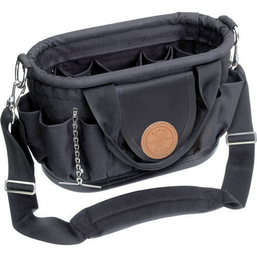 Porte-outils avec courroie d'&eacute;paule Tool Tote, Polyester, 17 pochettes, Noir OSI Industrial Sales